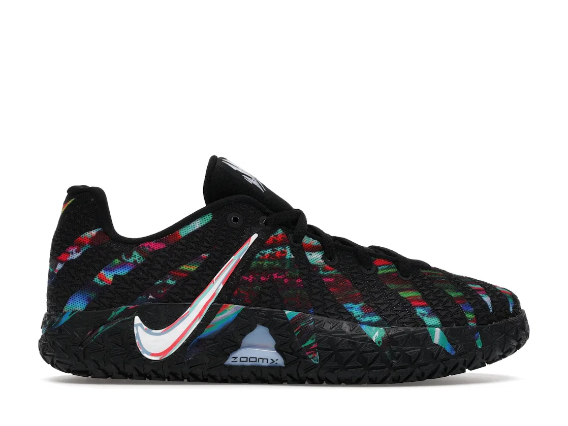Детские кроссовки для мальчиков с низким профилем Nike Ja 3, Black/White/Bright Crimson/Cobalt Bliss