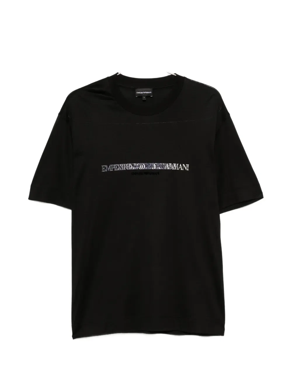 Футболка с коротким рукавом и логотипом Emporio Armani, черный