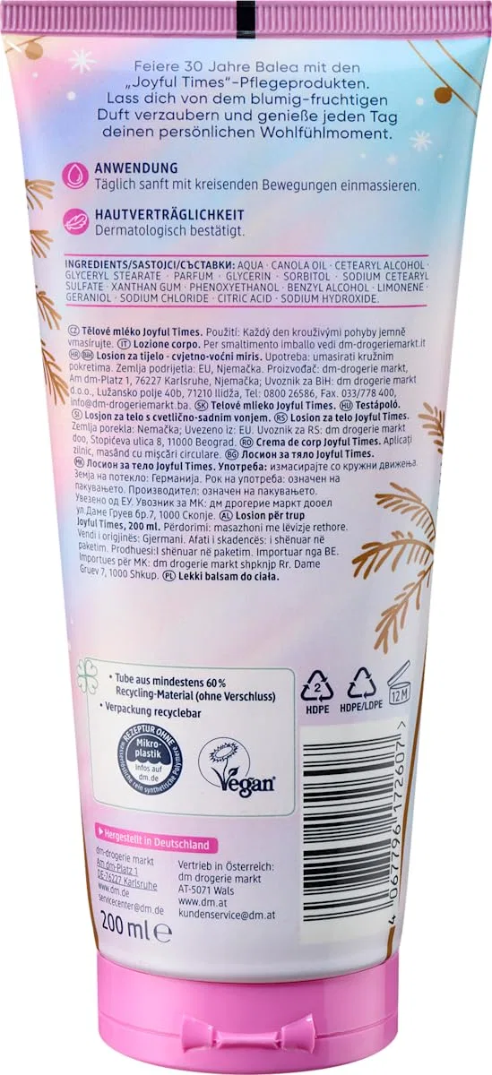 Набор Balea Body Lotion 3 шт., 600 мл — фото 4