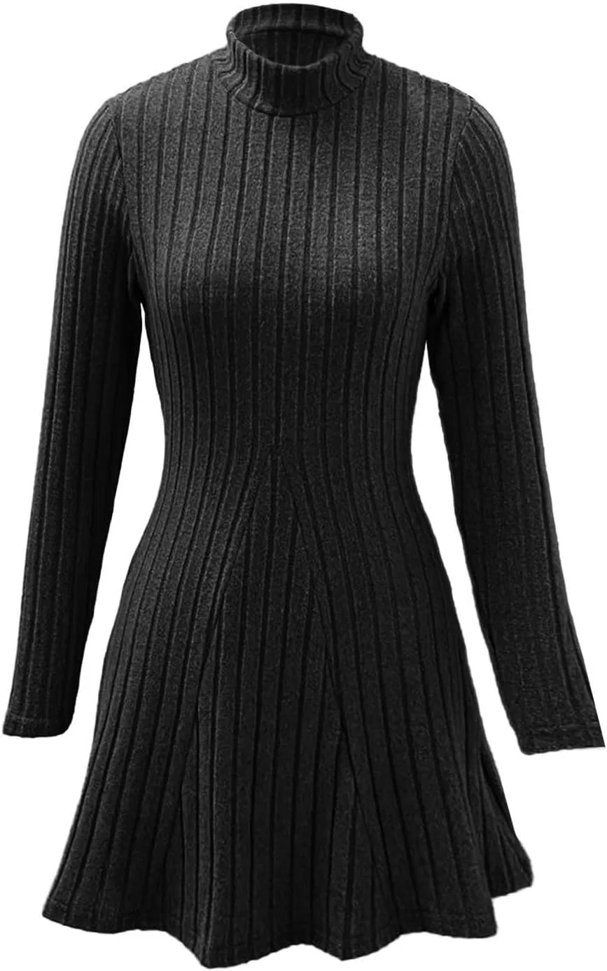 Женское платье-свитер облегающее knit, Dark Gray — фото 4