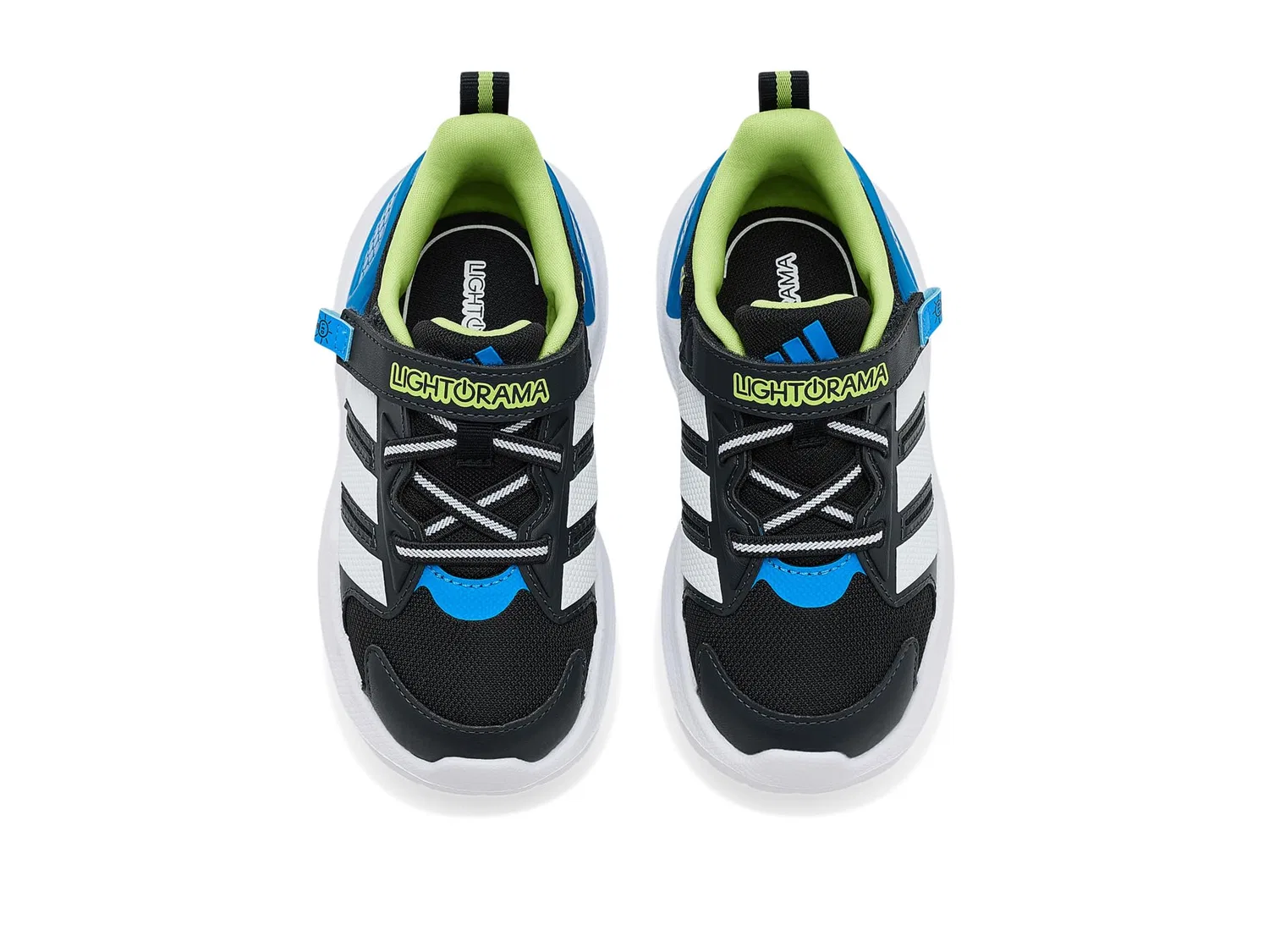 Кроссовки Lightorama Runner (для младенцев и малышей) Adidas Kids, Black/White/Lucid Ray Blue — фото 3
