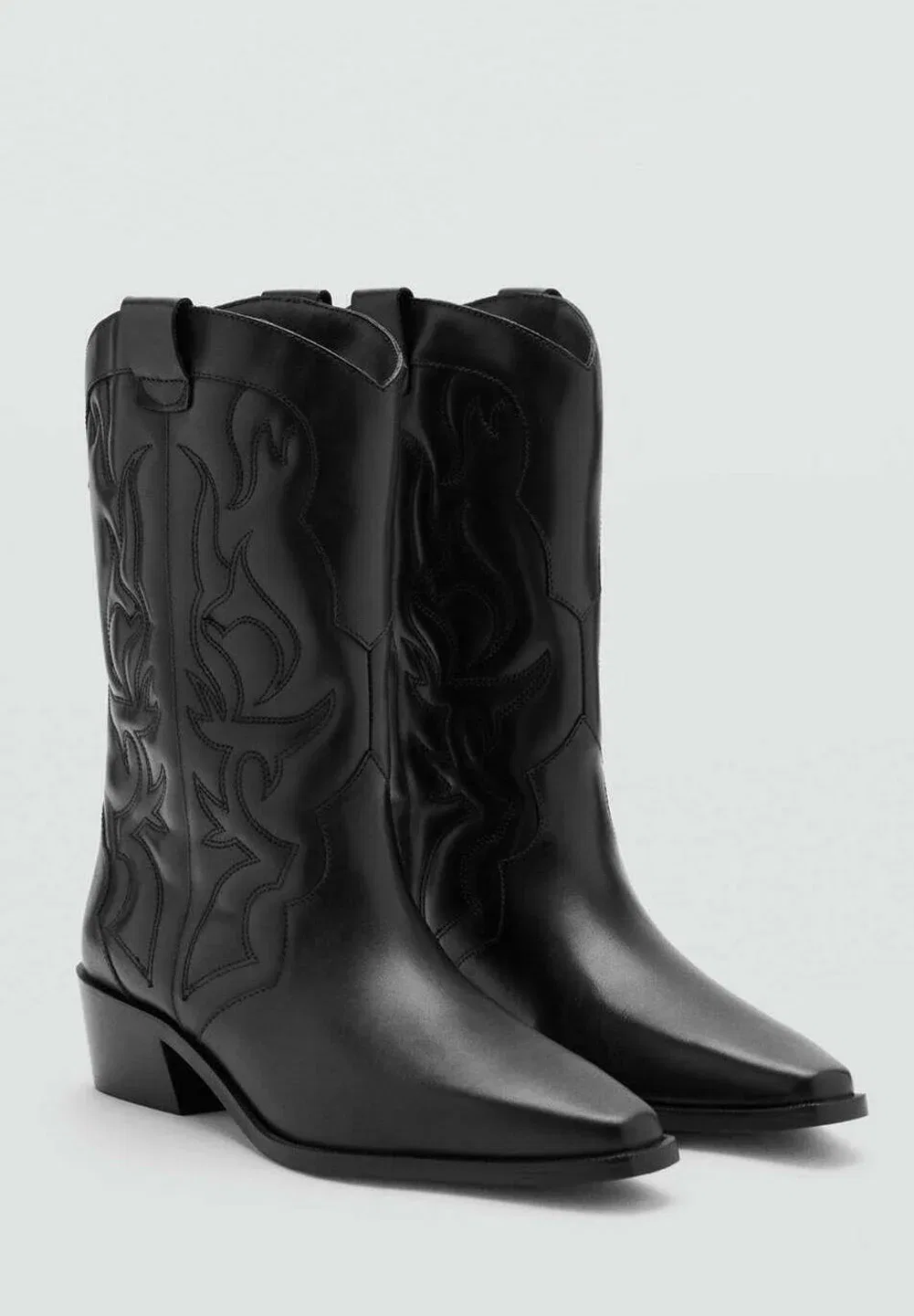 Подростковые ковбойские/байкерские ботильоны Mango Kids, Black — фото 2
