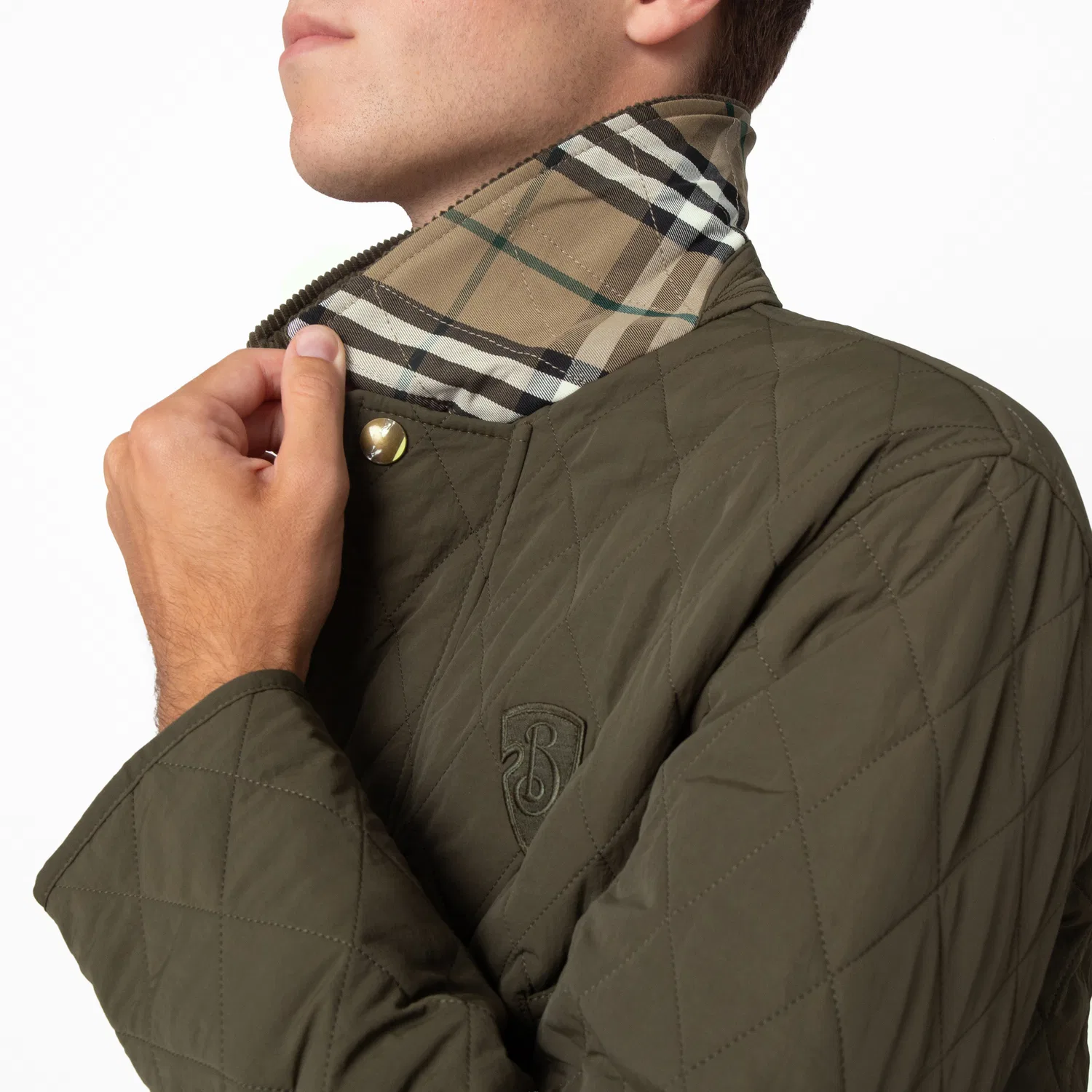 Куртка-бомбер стеганая нейлоновая Quilted Nylon Barn Jacket Burberry, Loch/Linden Ip Check — фото 2