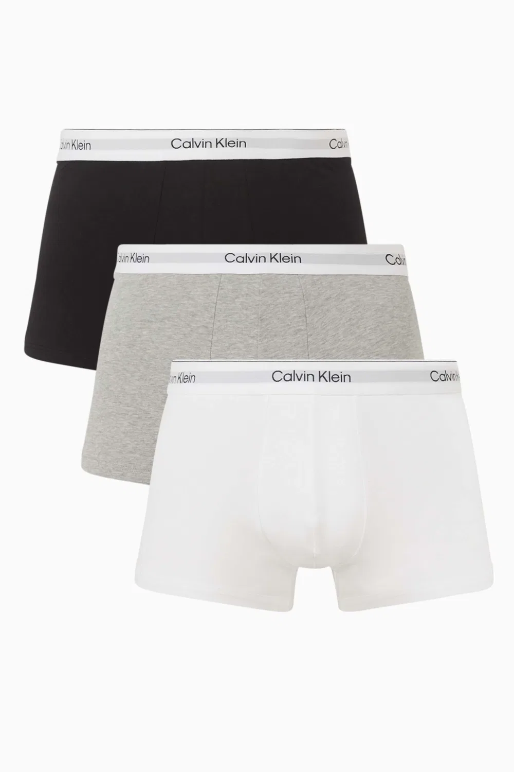 Трусы-боксеры хлопковые комплект из 3 штук Logo Trunks Icon Cotton Stretch Calvin Klein
