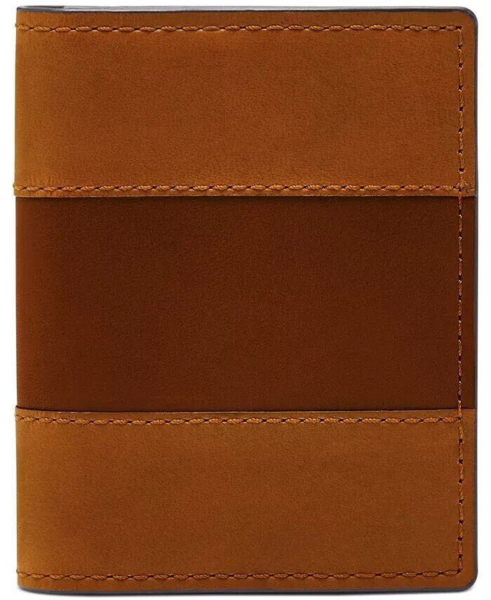 

Мужской кошелек двойного сложения Everett Card Fossil, коричневый