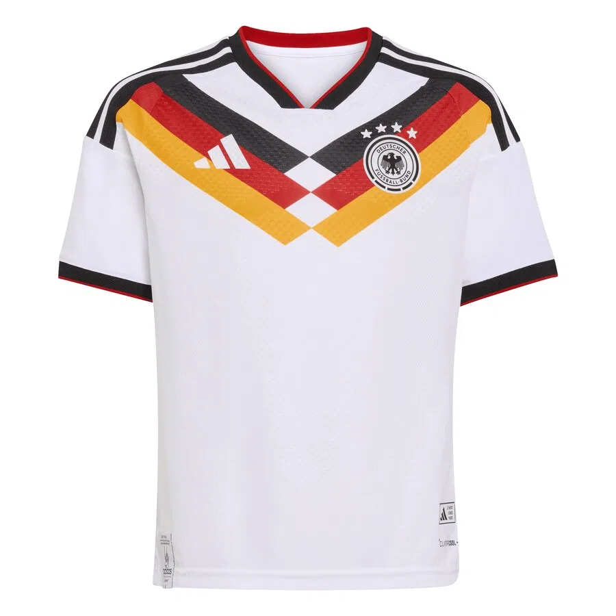 Футболка ADIDAS PERFORMANCE Performance Shirt 'Germany 26 Home Authentic Kids' белого цвета