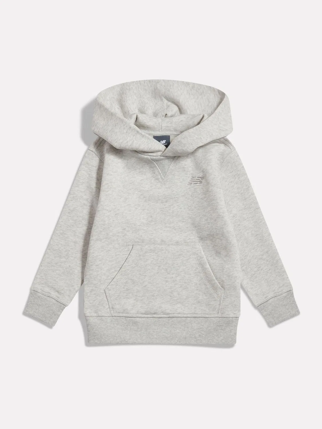 Худи New Balance Grey Small Logo Fleece, серый
