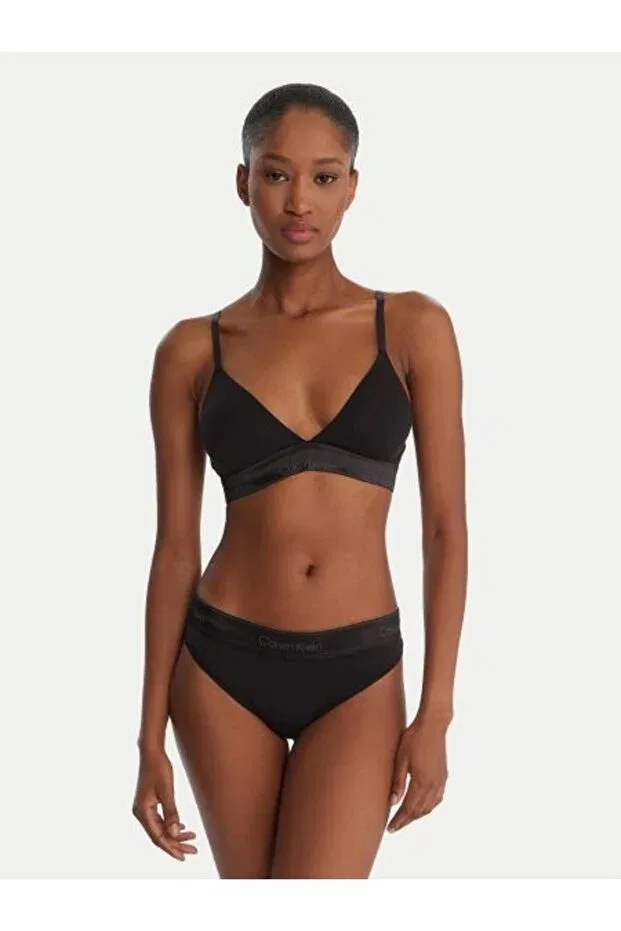 Женские бралетт с кружевным верхом Calvin Klein, Black — фото 3