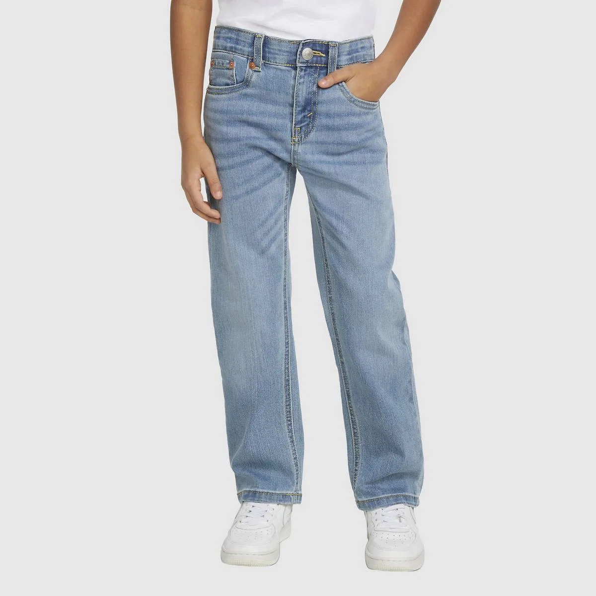 Прямые спортивные джинсы 514 для мальчиков 4-7 лет Levi's, Blue Stone - Light Wash — фото 2