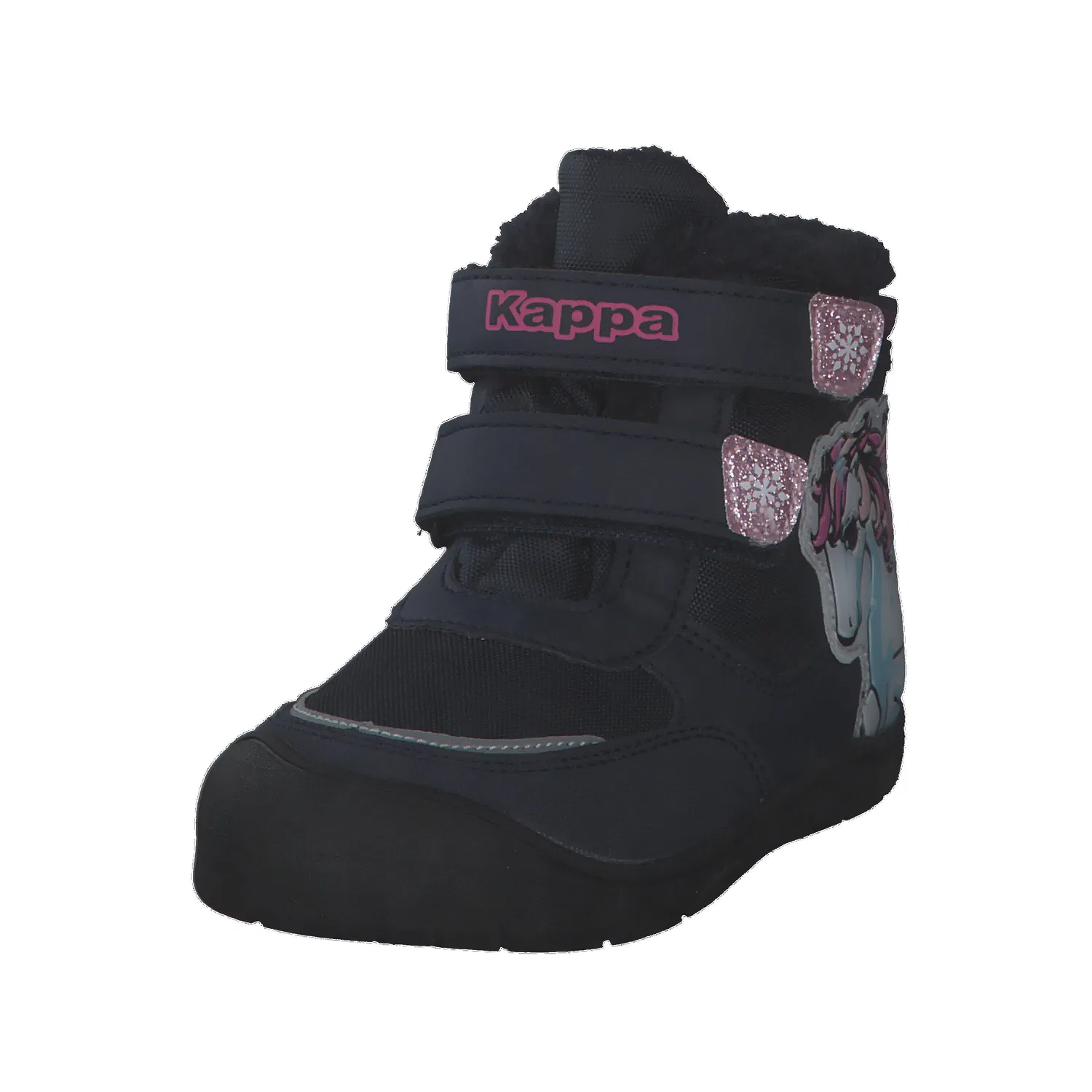 Детские зимние ботинки для девочек с мембраной Flake Tex M Kappa, Dunkelblau Rosa — фото 4