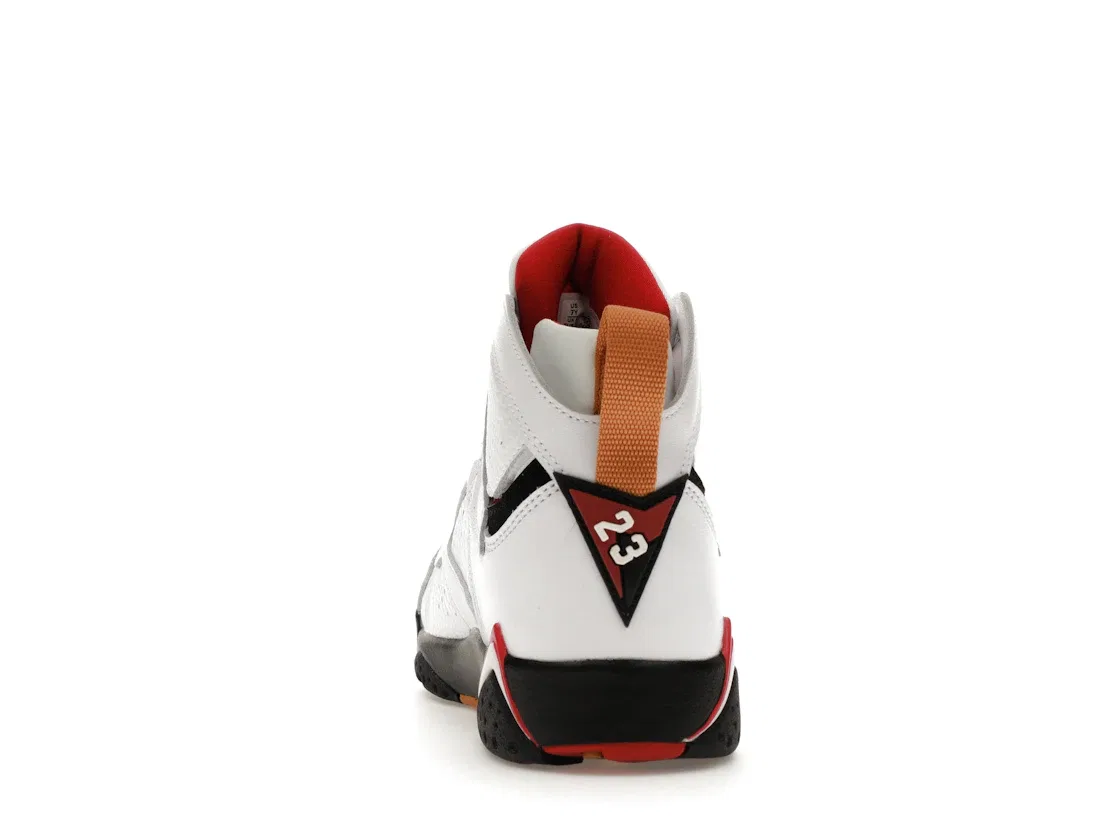 Детские кроссовки Lifestyle с обновленной технологией Jordan 7 Retro Jordan, White/Black/Cardinal Red/Chutney — фото 4