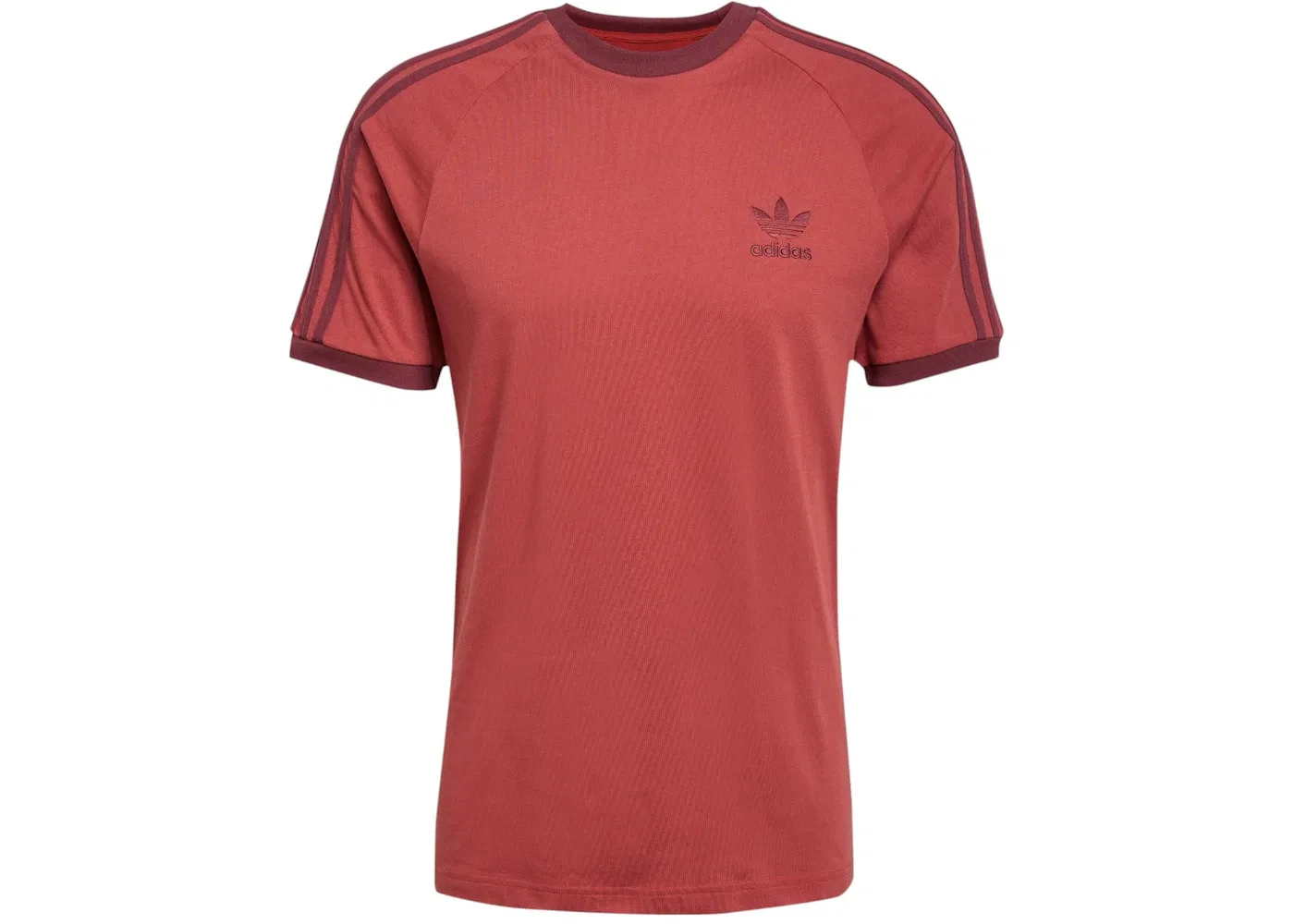 Мужская футболка с принтом 3-Stripes Adidas Adicolor Classics, цвет Preloved Ruby