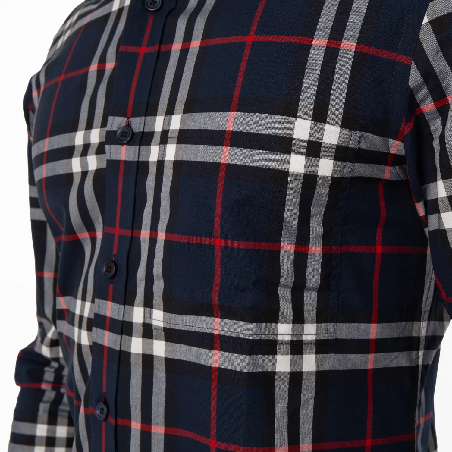 Рубашка с принтом Caxton Vintage Check Print Burberry, Navy Ip Check — фото 2