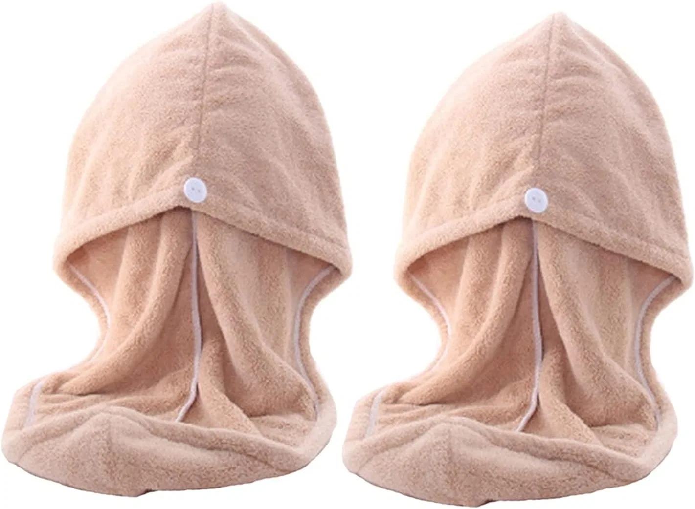 Шапочка для душа из микрофибры QYRKYP, 2 шт., Brown