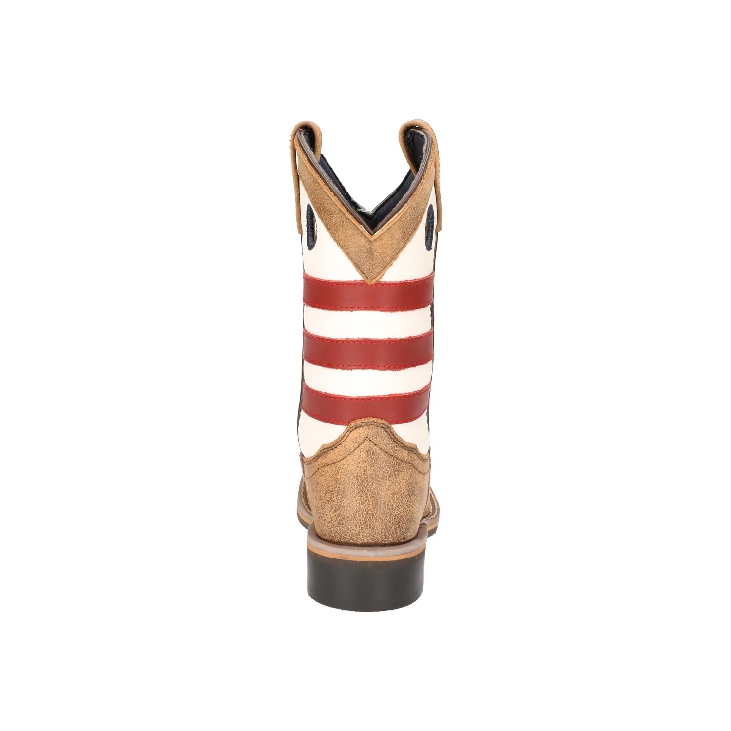 Детские ковбойские сапоги для мальчиков с принтом Kids Stars and Stripes Western Boots Smoky Mountain Boots, Vintage Brown — фото 2