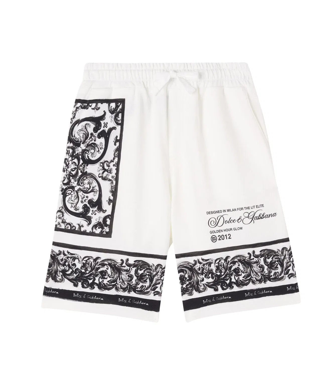 Шорты-бермуды хлопковые Dolce&Gabbana Kids, белый