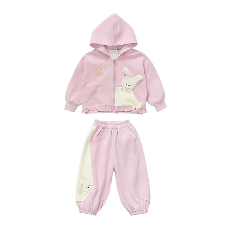 Детский комплект спортивной одежды 3D Effect Rabbit Pink Purple Lanza, Цвет 3D Effect Rabbit Pink Purple