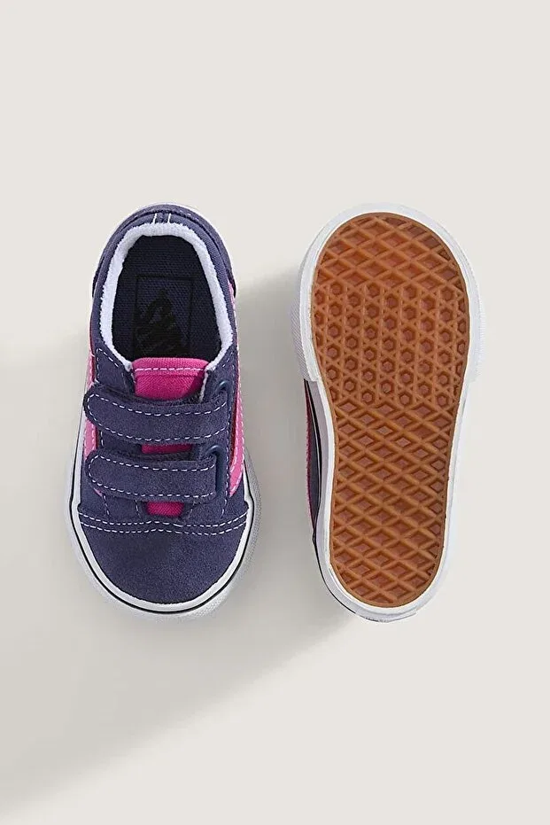 Детские кроссовки для девочек на шнуровке Vans, Purple — фото 3