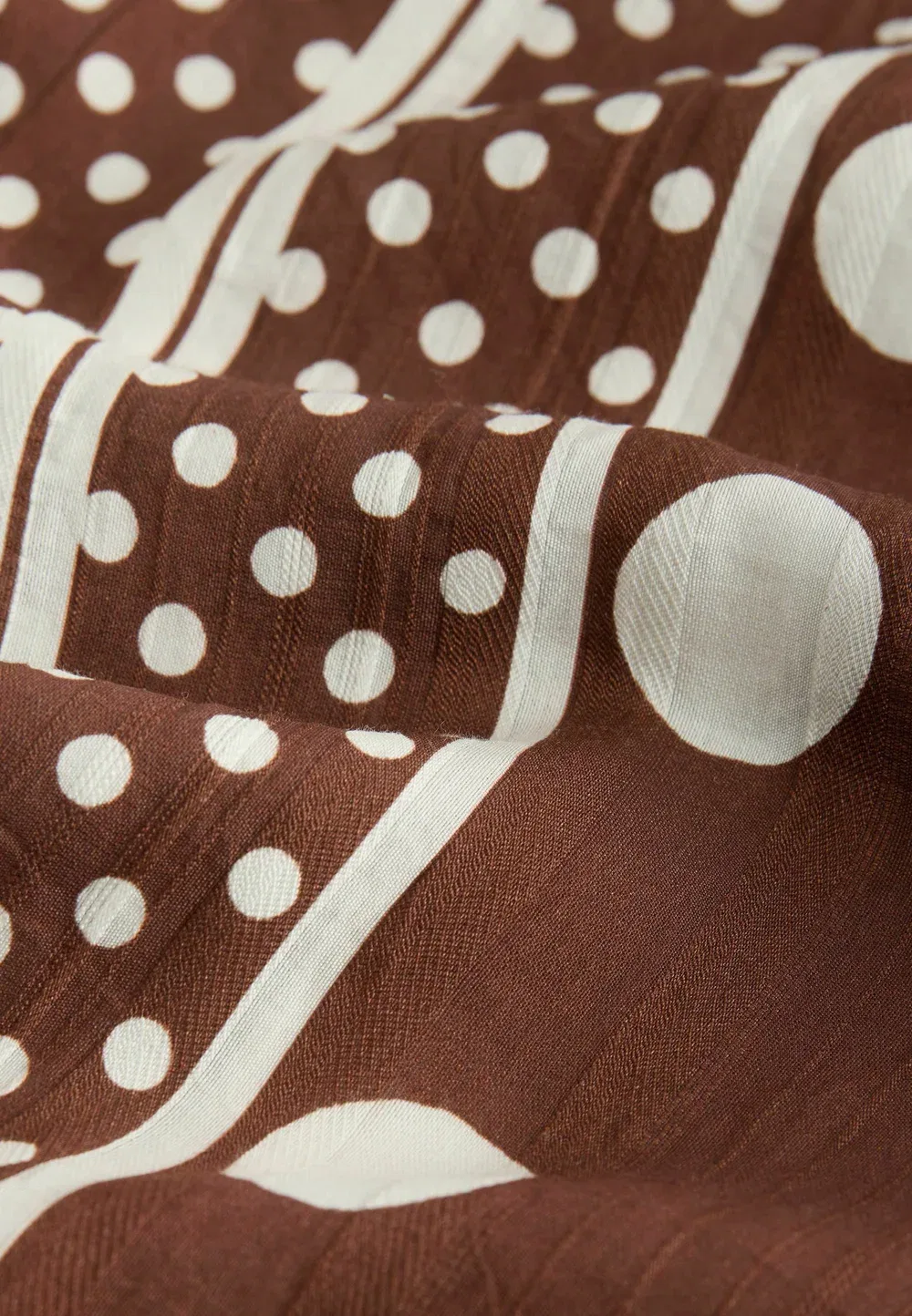 Классический крой - блузка с коротким рукавом свободного кроя Next, Chocolate Brown Ecru Polka Dot — фото 2