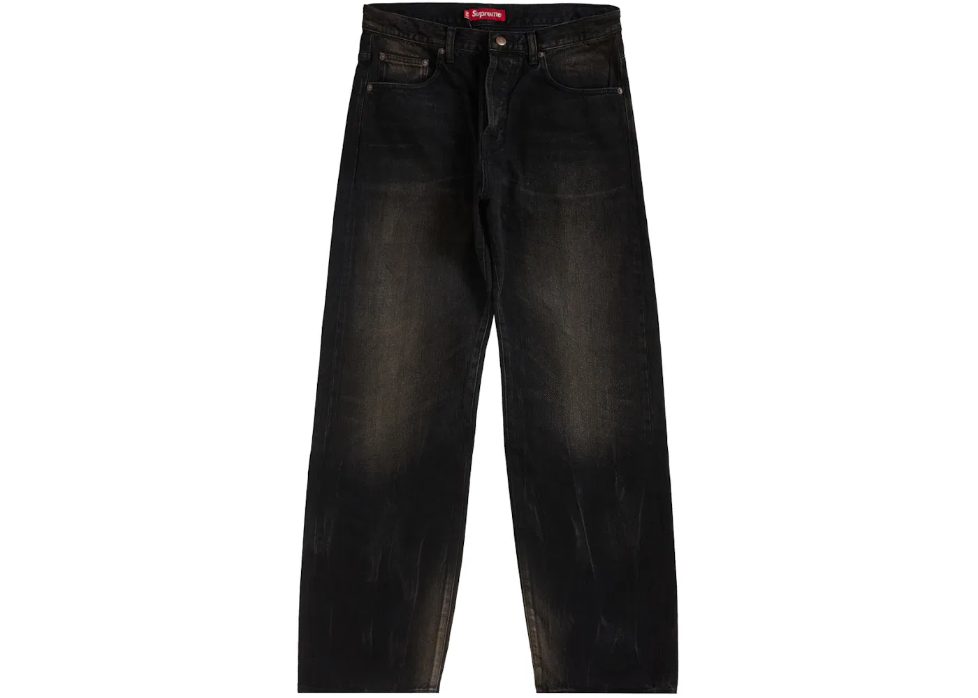 Мужские джинсы свободного кроя Supreme, Washed Black
