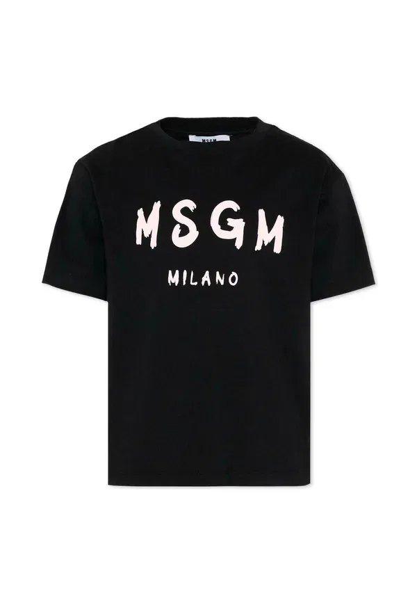 Футболка с принтом Print t-shirt Msgm, черный