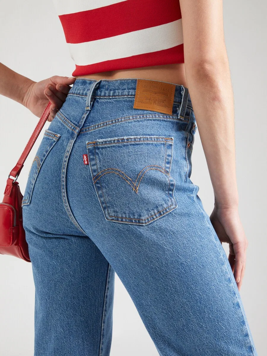 Джинсы LEVI'S Regular Jeans 'Ribcage Full Length' синего цвета — фото 2