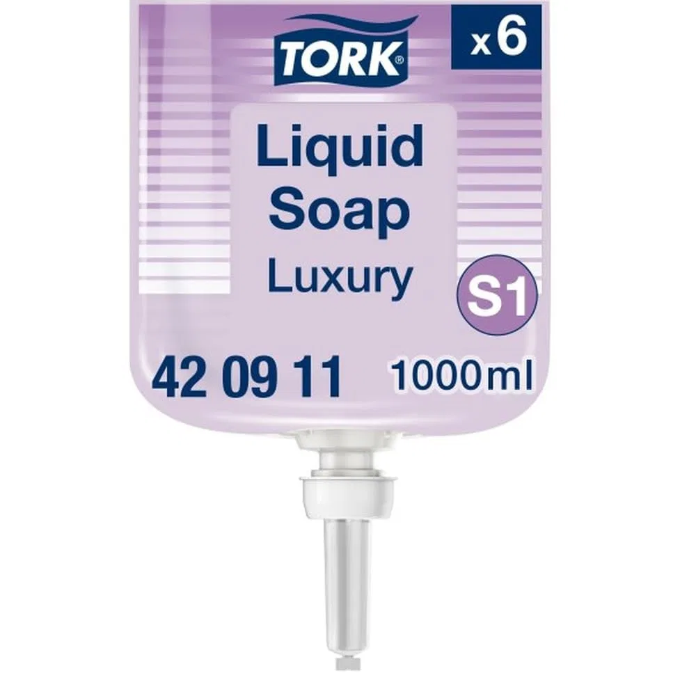 Жидкое мыло Tork Luxury S1 с ароматом цветов, 6 × 1000 мл Tork