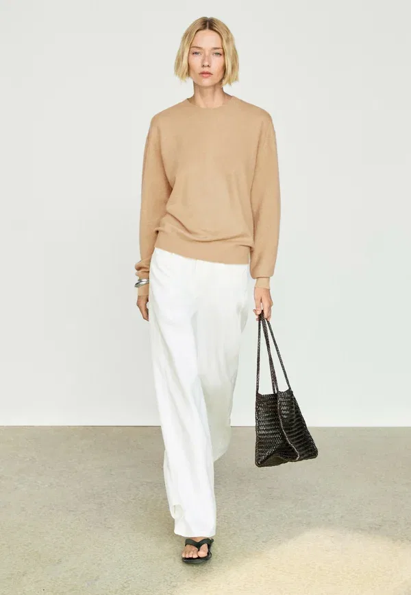Джемпер из кашемира Jumper Massimo Dutti, коричневый — фото 4