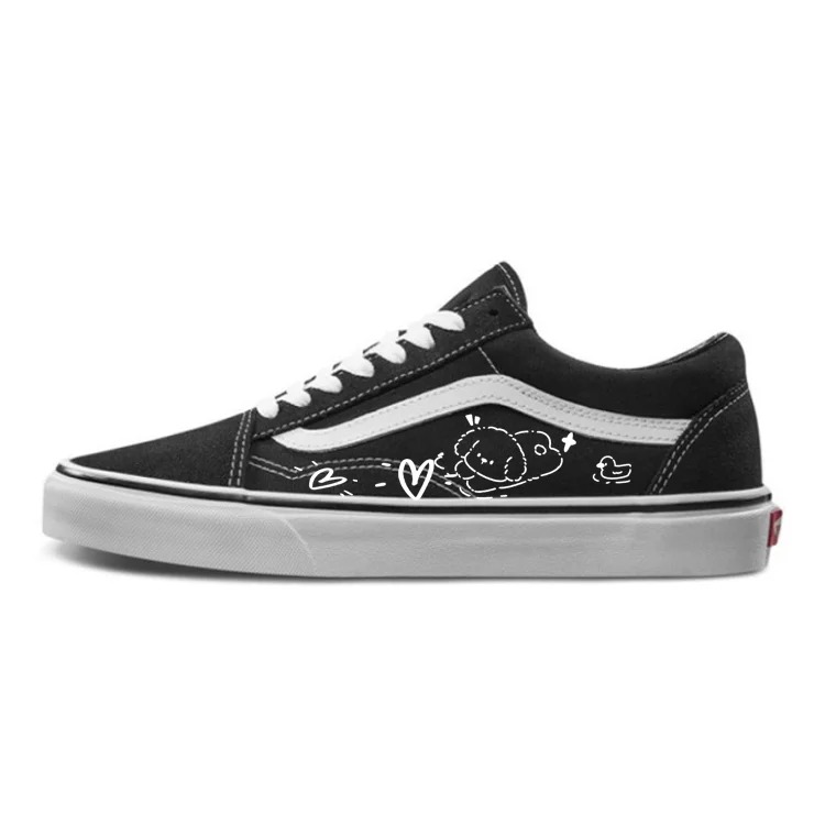 Кроссовки Vans Old Skool Skateboarding Shoes Unisex Low-top Black, черный/белый