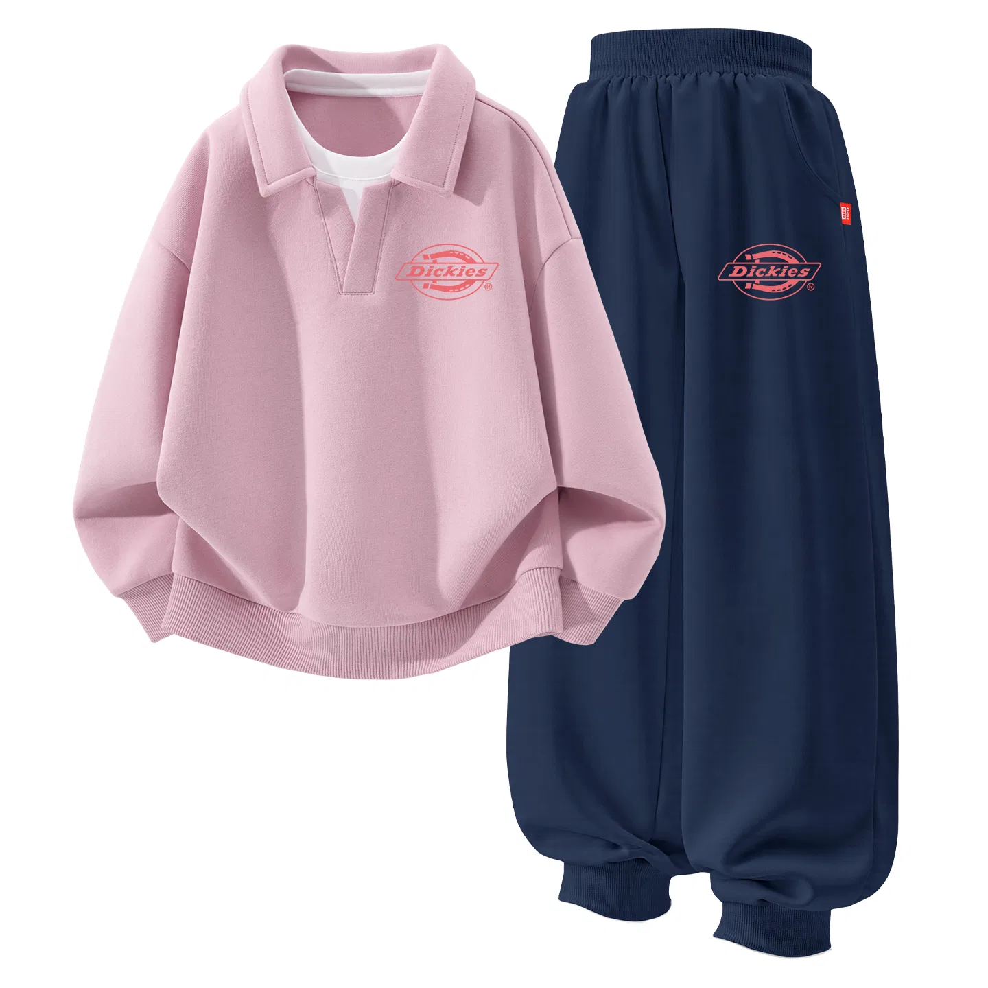 Детский спортивный комплект с принтом Joy Pink/Navy Blue Dickies