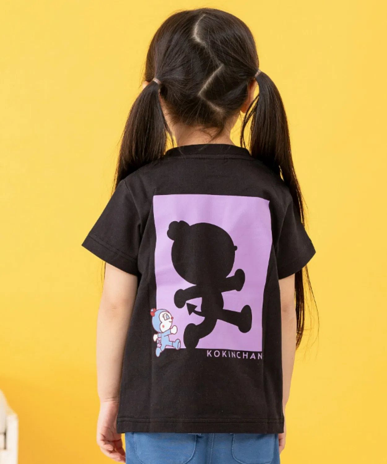 Детская футболка с принтом и вышивкой Dokin-chan Kokin-chan ANPANMAN KIDS COLLECTION, Черный — фото 2