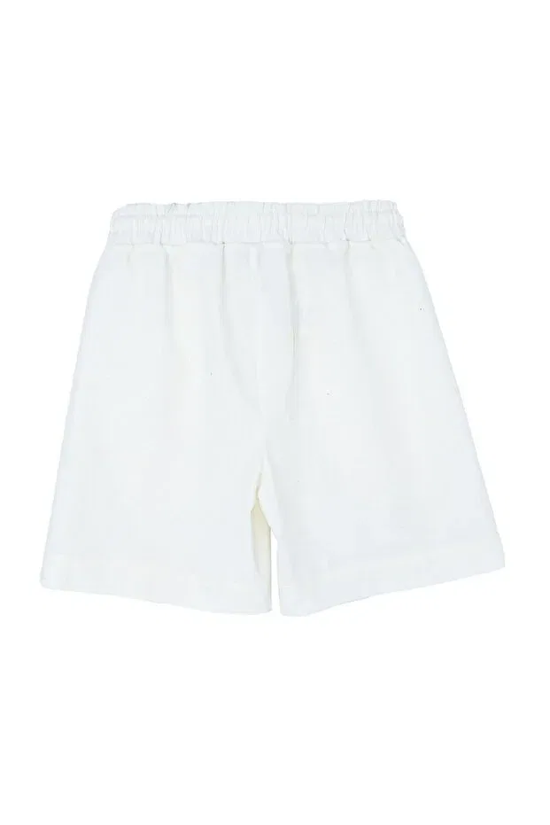 Детские шорты для девочек хлопковые Organic canvas white spring girl shorts Ozmoz By Mukadder Özden, White — фото 4