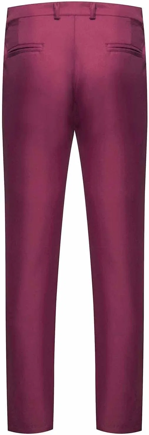 Мужские классические брюки прямого кроя, модель Slim Fit, винный — фото 2