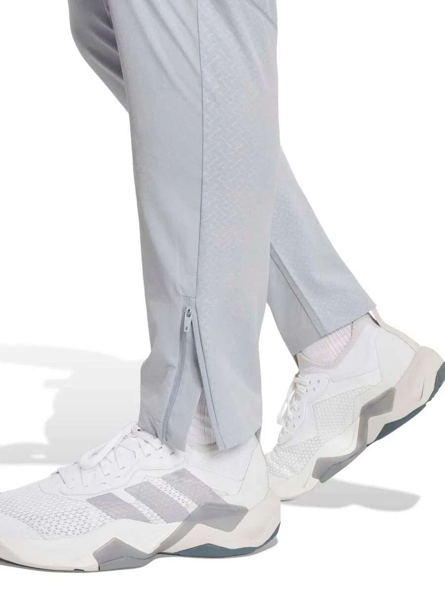 Спортивные брюки ADIDAS PERFORMANCE Slim fit 'TECH APP' светло-серого цвета — фото 3