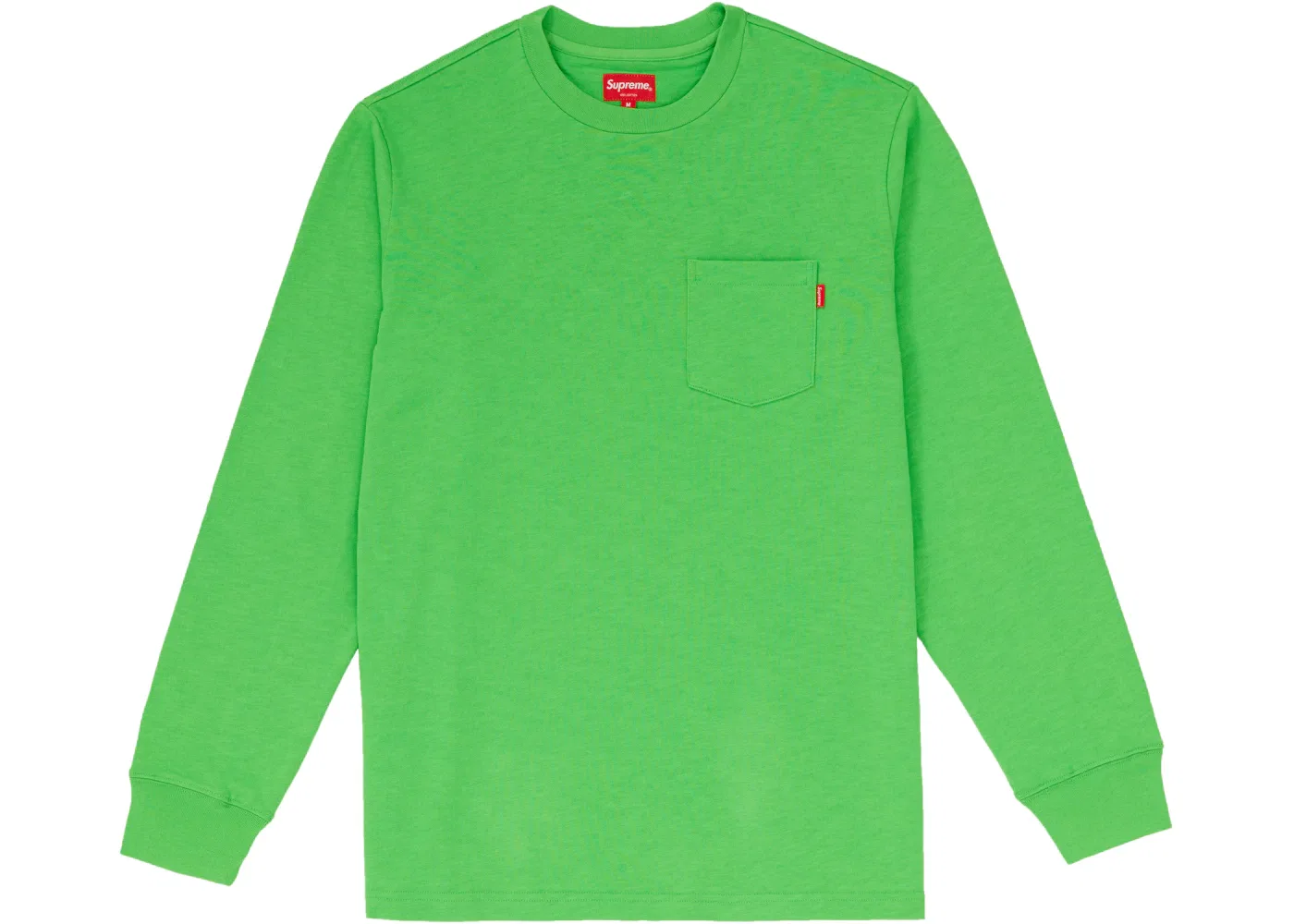 Мужская футболка с длинным рукавом Supreme (FW18), Lime