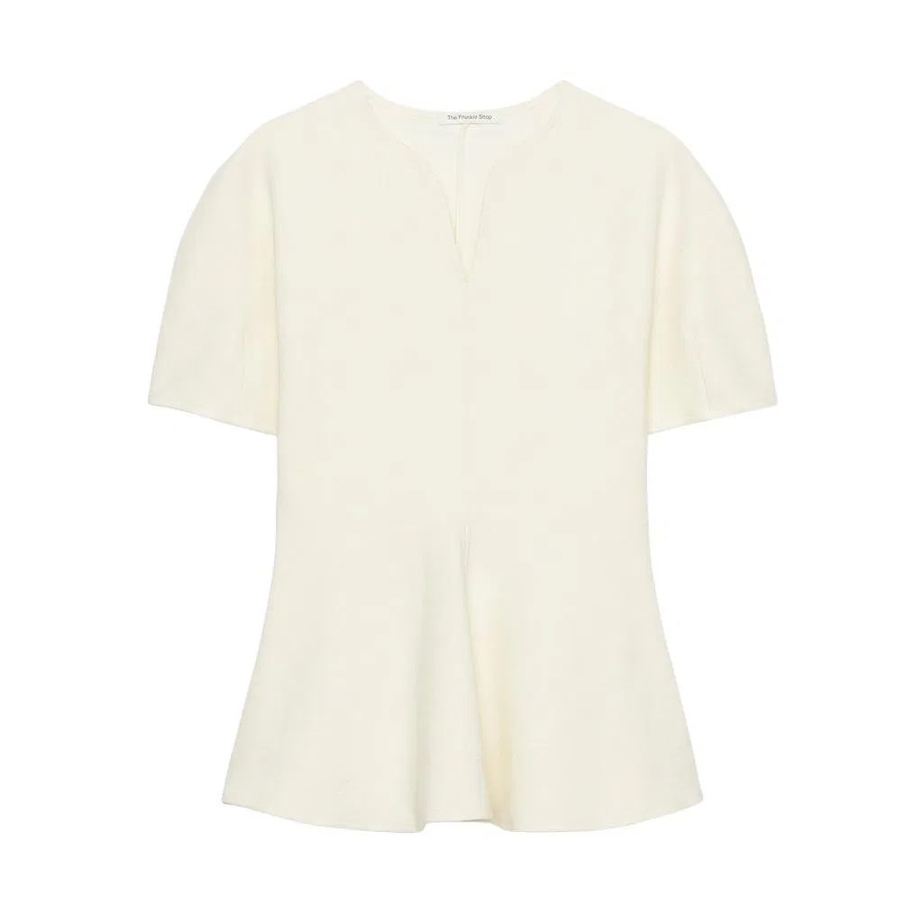 Женская футболка с V-образным вырезом ZARA, Medium Nude