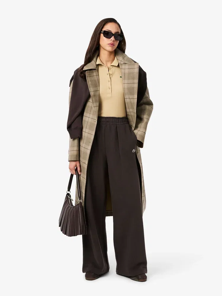 Брюки LACOSTE Croco Trackpants, широкие, в клетку — фото 4