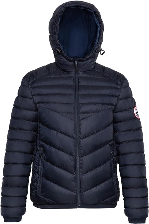 

Куртка Rokka&Rolla Men's Lightweight Puffer Water-Resistant, темно-синий