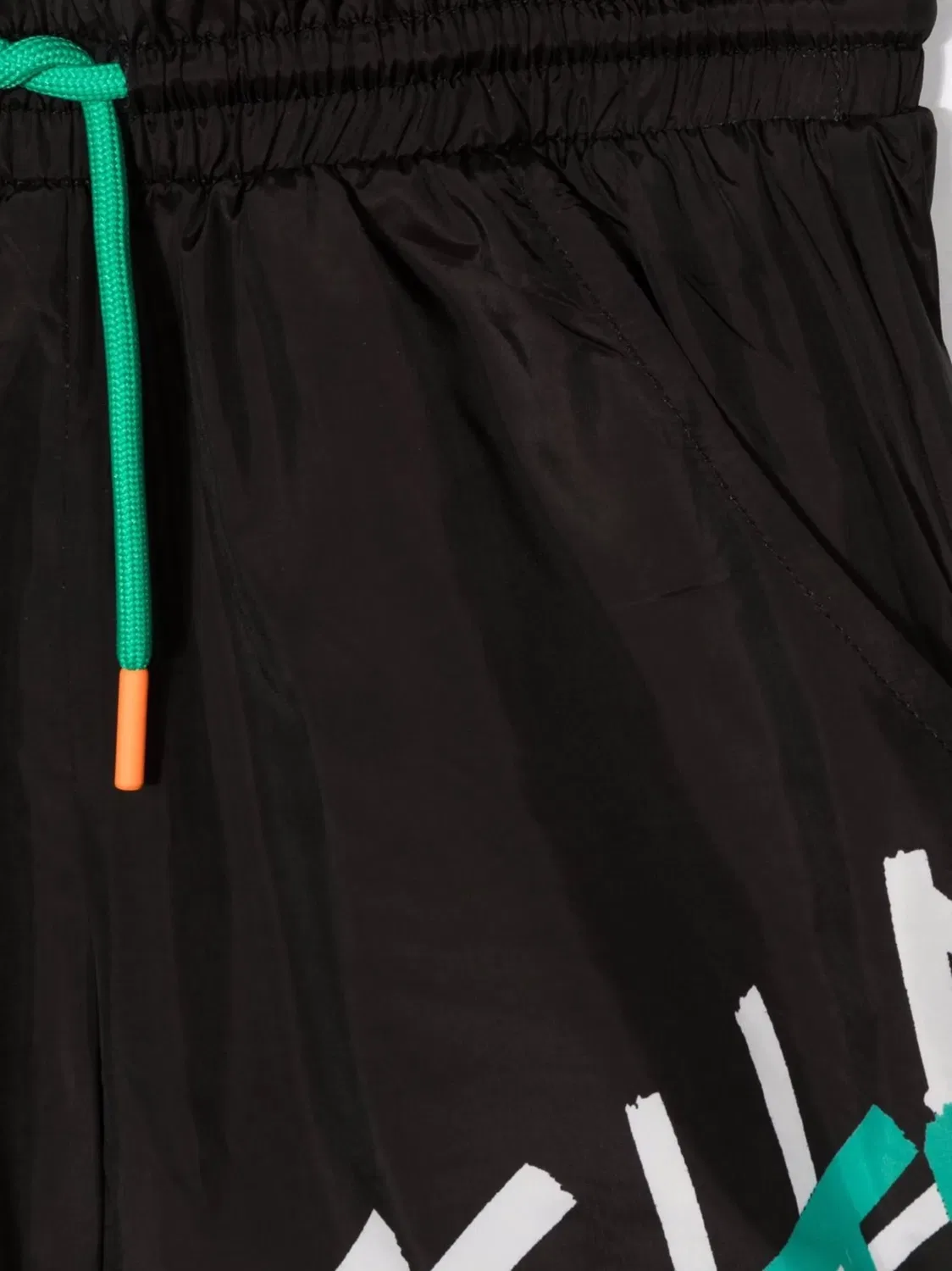 Шорты с кулиской и логотипом Stella McCartney, черный — фото 3