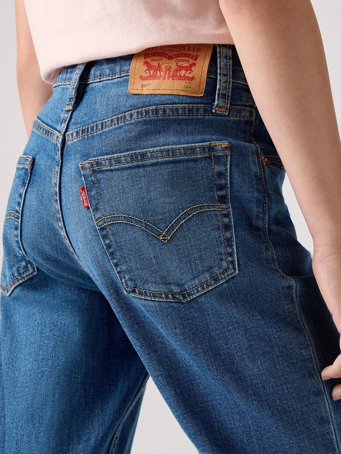 Джинсы Levi's Original 501 Mid Rise, синие — фото 3