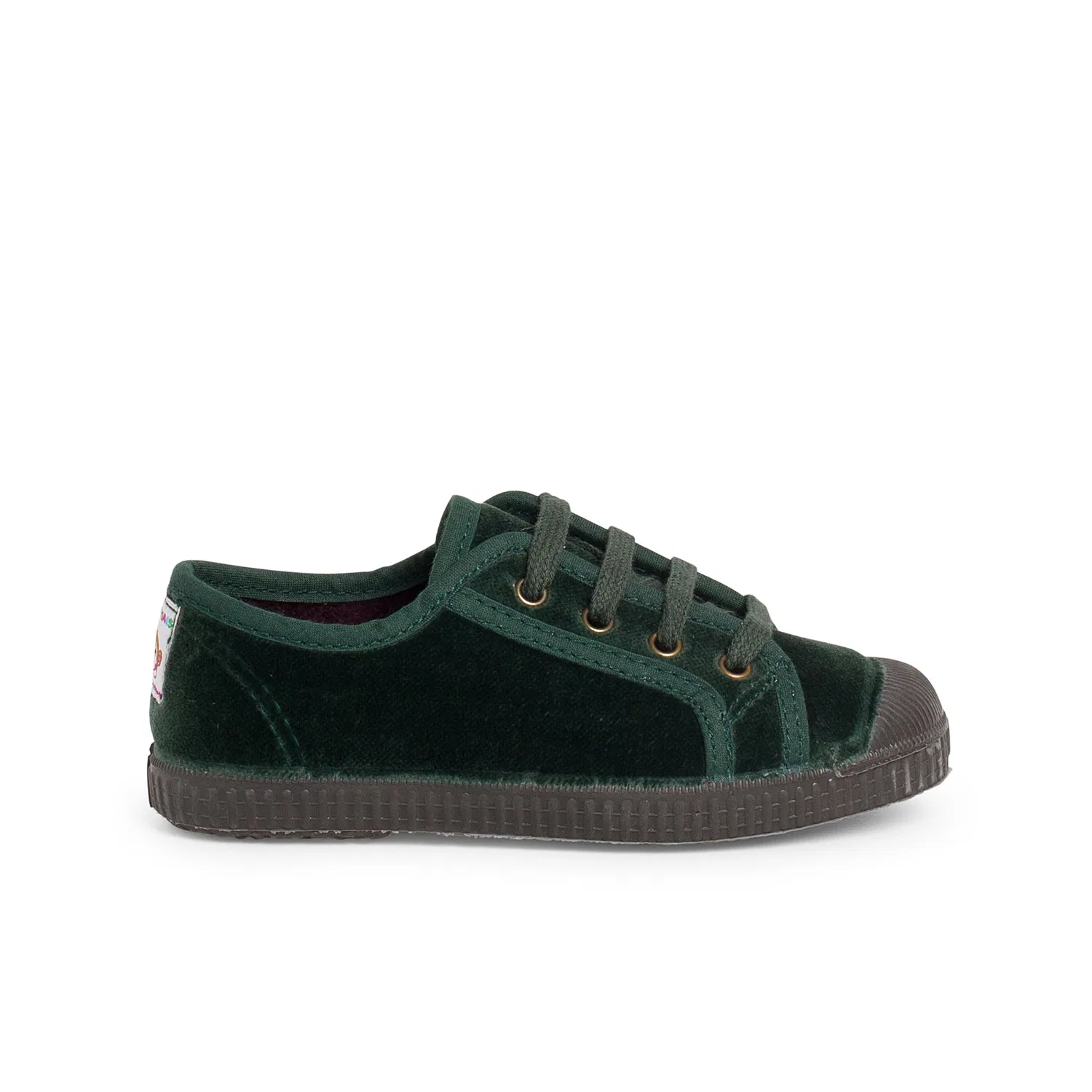 Детские туфли из вельвета с принтом Pisamonas Velvet Shoes With Laces Pisamonas, Green