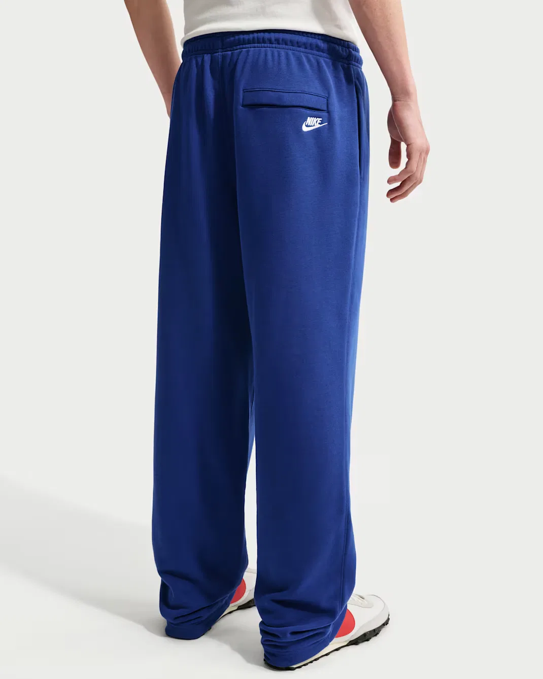 Мужские брюки с открытым низом из французской махровой ткани Nike Club, Deep Royal Blue/Deep Royal Blue/White — фото 3