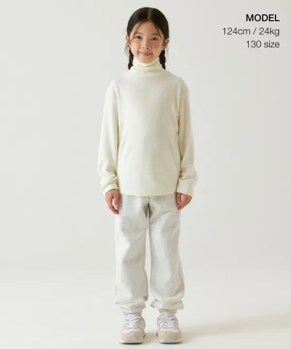 Тренировочные штаны на флисе, Musinsa Standard Kids, овсяный — фото 2