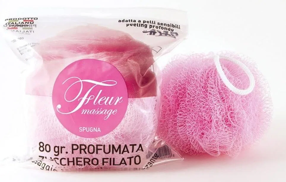 Мочалка для массажа, Fleur, 80 г, Розовый Generisch
