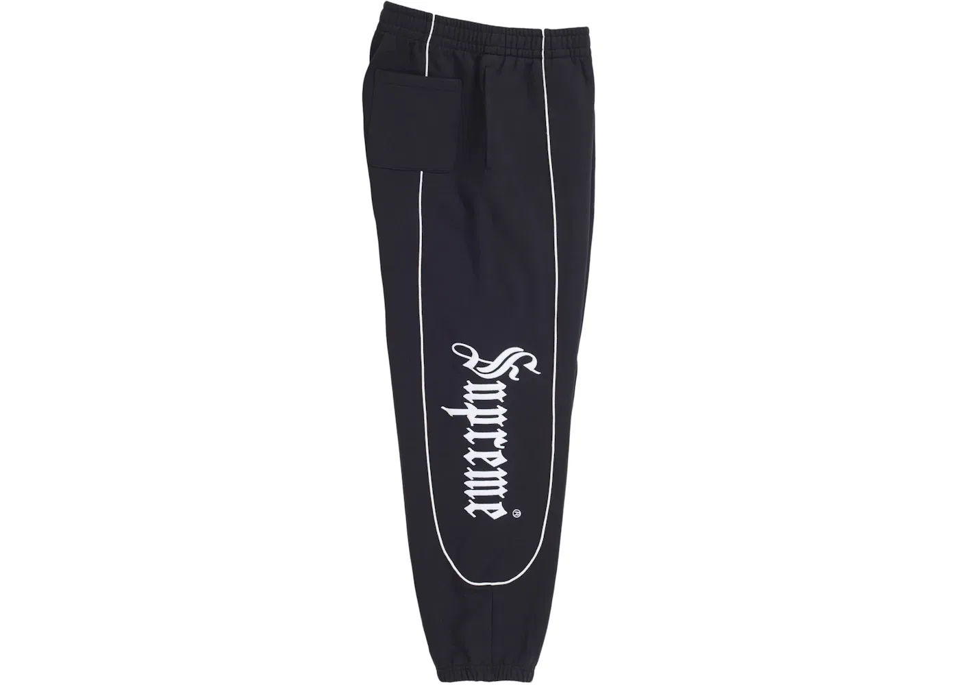 Мужские спортивные штаны Supreme Curve Piping Sweatpant, Black — фото 2