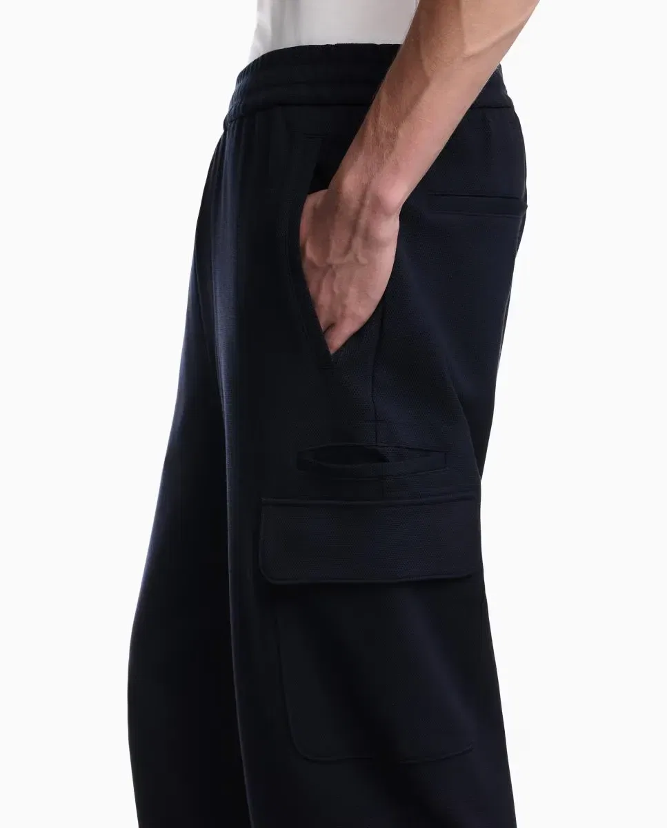 Мужские спортивные брюки с утяжкой внизу Pantalón sport de hombre Emporio Armani, Azul Marino — фото 4