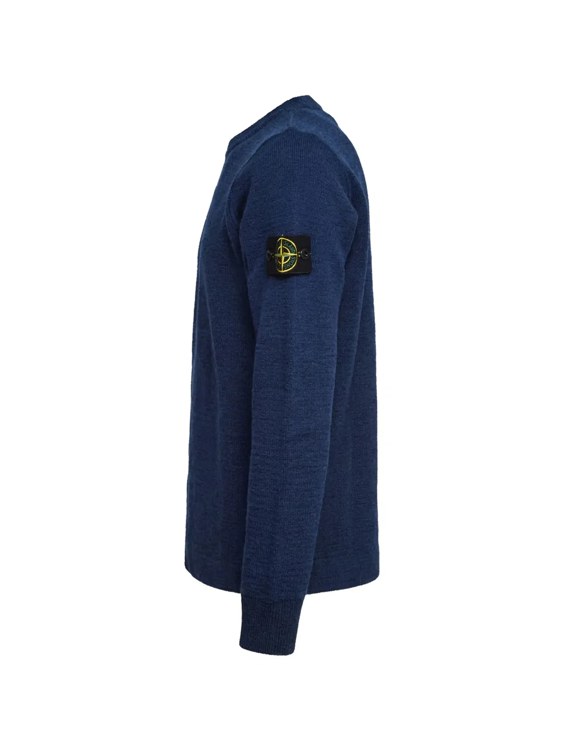 Пуловер с рибаным узором и эмблемой Stone Island, синий — фото 2