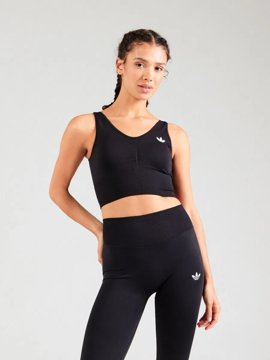 Спортивный бюстгальтер-бралетт ADIDAS ORIGINALS, черный — фото 2