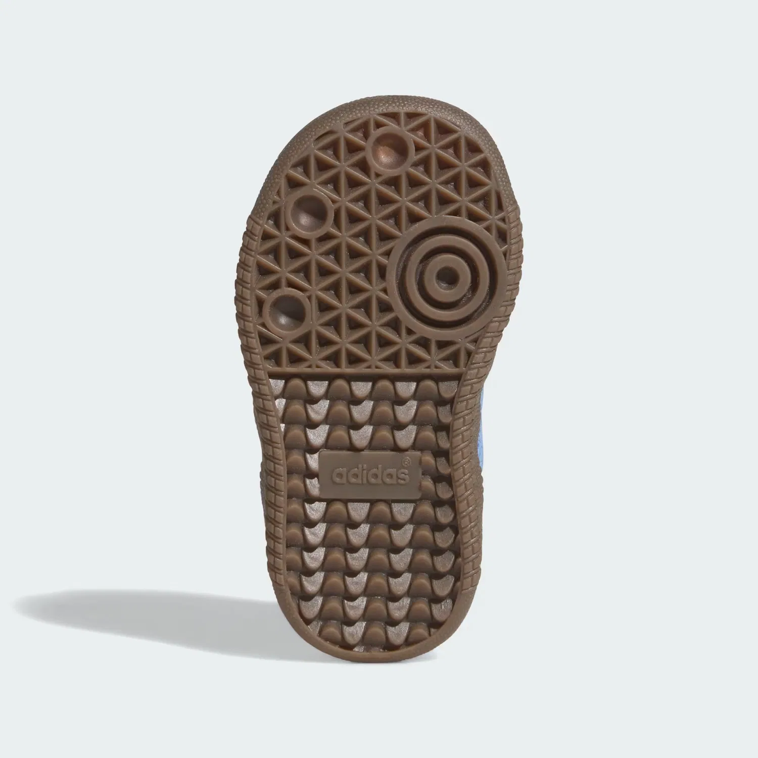 Детские кроссовки на липучке и эластичных шнурках Samba OG Adidas Originals, бело-синий — фото 3