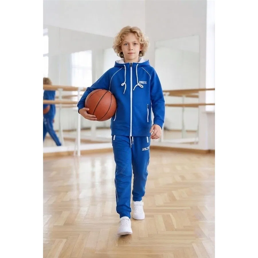 Детский спортивный комплект из двух предметов с капюшоном Athletic Pina Kids, Аквамарин — фото 4